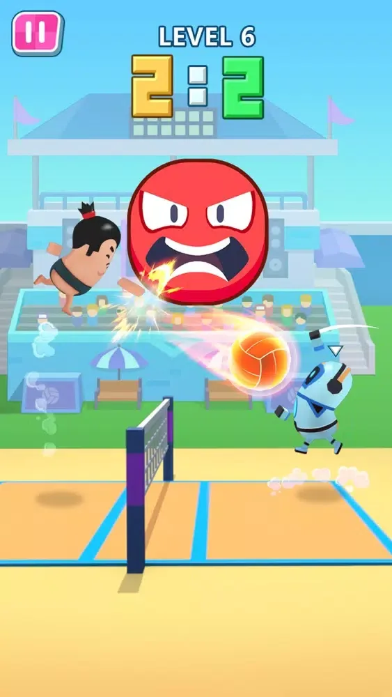 Capturas de tela do Sausage Volleyball