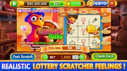 Zrzuty ekranu USA Lucky Lottery Scratchers