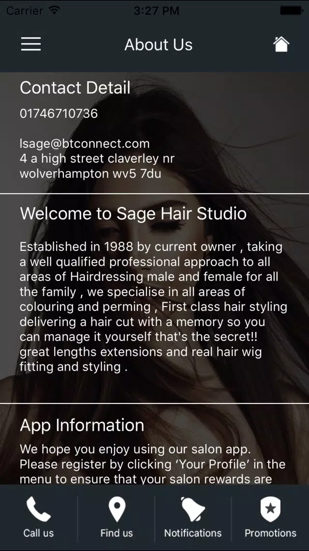 SAGE HAIR STUDIO Ekran Görüntüleri