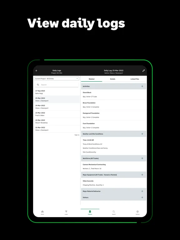 Скриншоты Sage Construction Management iPad 
