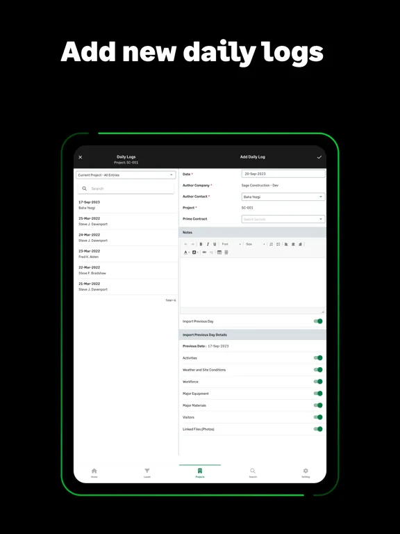 Скриншоты Sage Construction Management iPad 