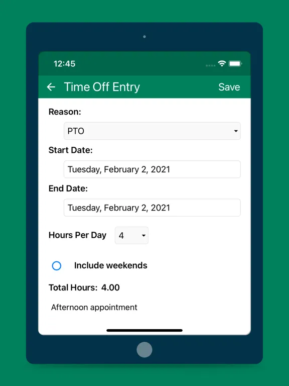 Sage 100 Contractor Time iPad  Screenshots