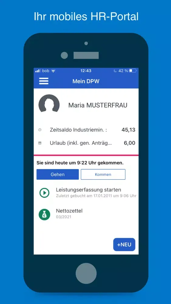 Скриншоты Sage DPW Mitarbeiter