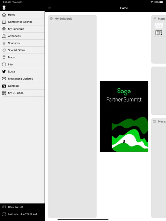 Capturas de pantalla de Sage Events Live iPad 