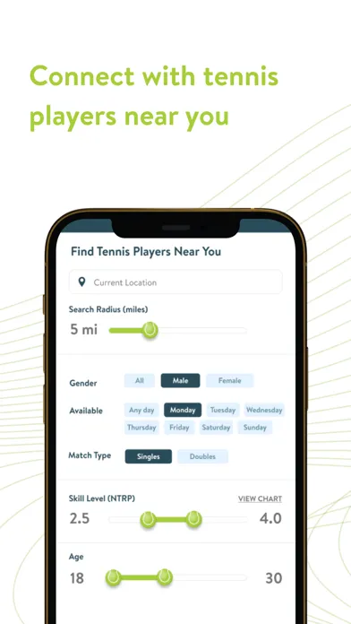 Captures d'écran de TennisPAL: Find Players Nearby