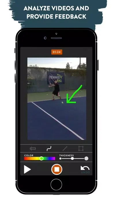 Ảnh chụp màn hình của TennisPAL Coach