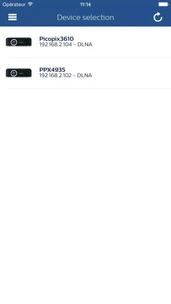 Скриншоты PHILIPS PicoPix & Screeneo Remote App