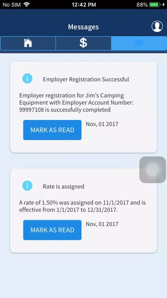 Скриншоты UI Employer