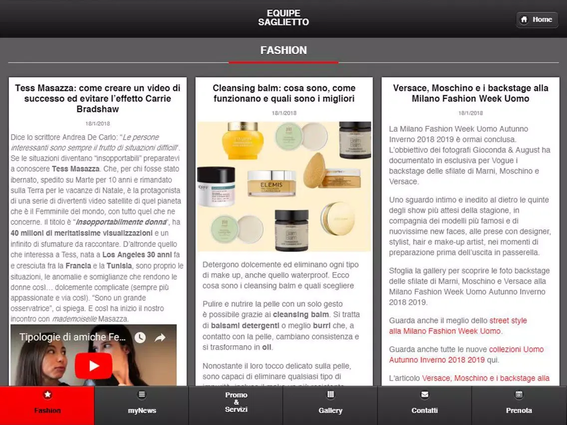 Скриншоты Equipe Saglietto Parrucchieri iPad 