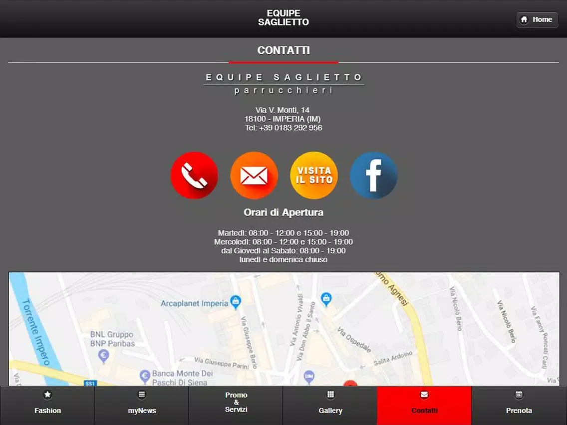 Скриншоты Equipe Saglietto Parrucchieri iPad 