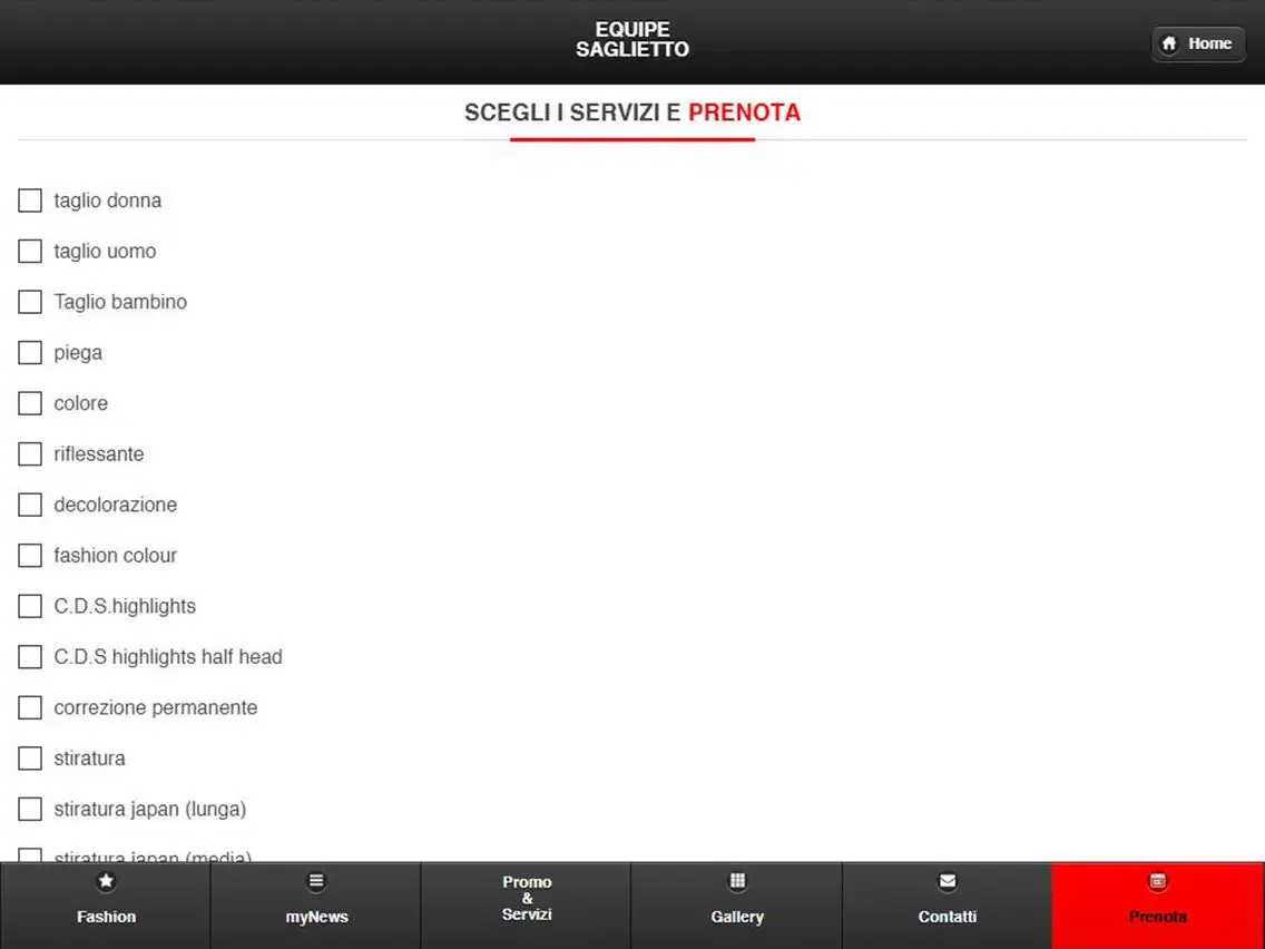 Скриншоты Equipe Saglietto Parrucchieri iPad 