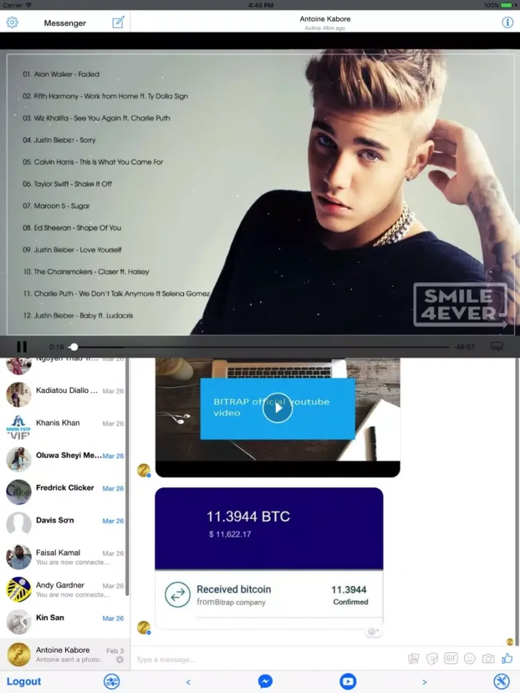 Скриншоты tube pro player iPad 