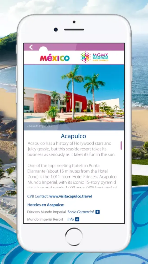 Capturas de tela do MGMX -Meetings Guide To Mexico