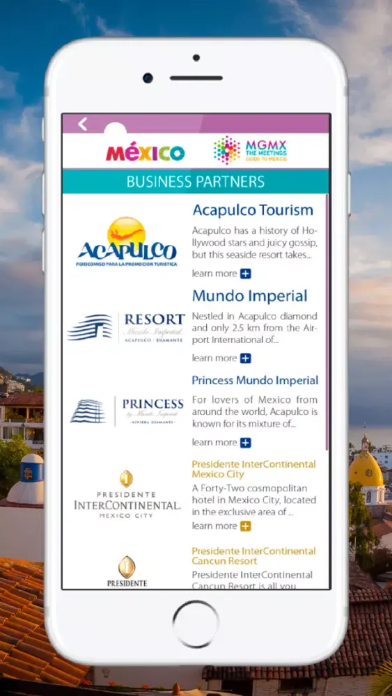 Capturas de tela do MGMX -Meetings Guide To Mexico