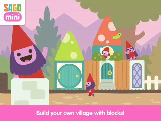 Tangkapan skrin Sago Mini Village Blocks iPad 