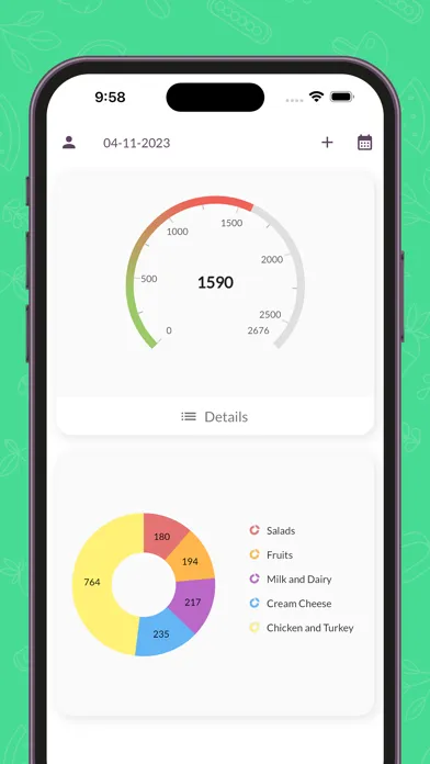 Zrzuty ekranu Calorie Tracker: food counter
