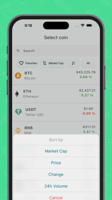 CryptoView: Coin BTC ETH price应用截图