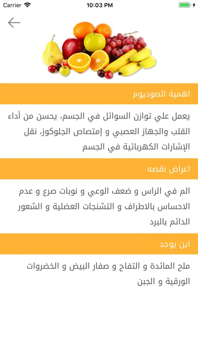 Zrzuty ekranu دليل الفيتامينات و المعادن