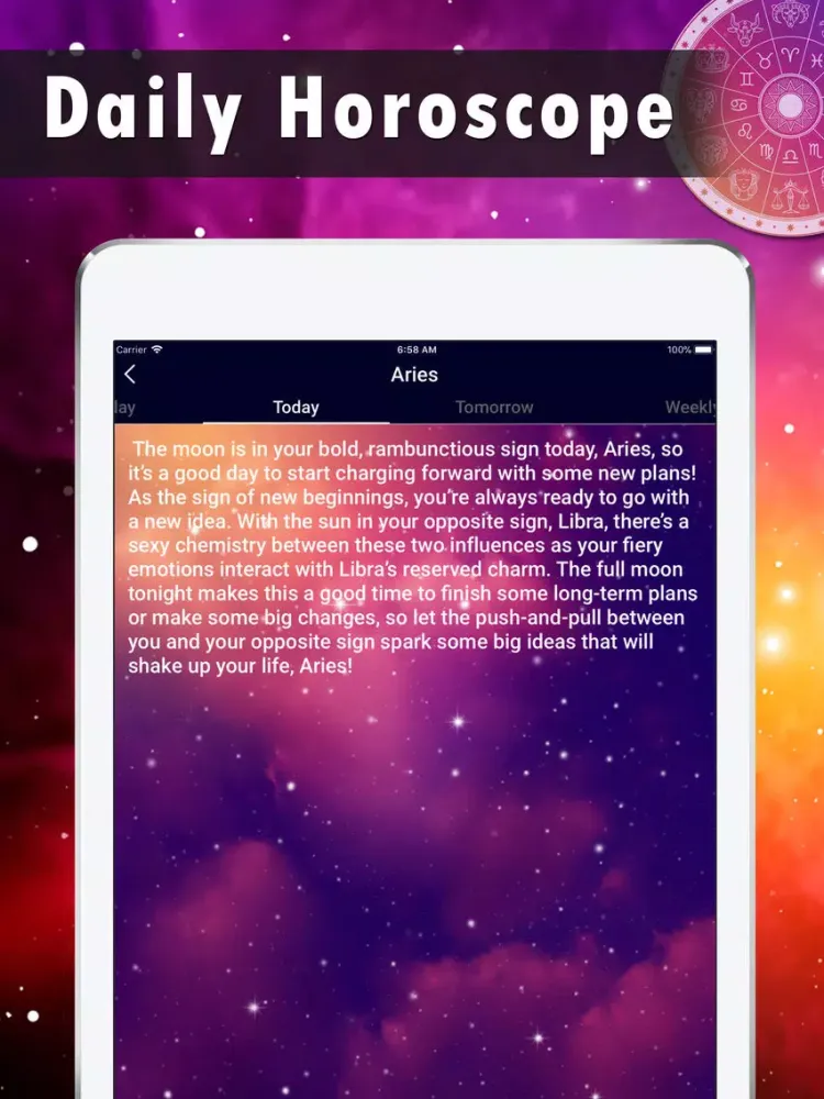 Daily Horoscope - Zodiac Sings iPad  Screenshots