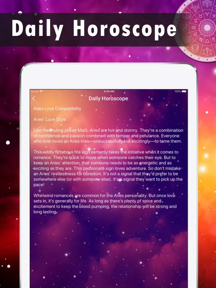 Daily Horoscope - Zodiac Sings iPad  Screenshots