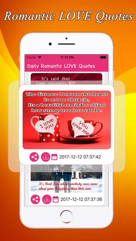 Daily Romantic LOVE Quotes سکرین شاٹس