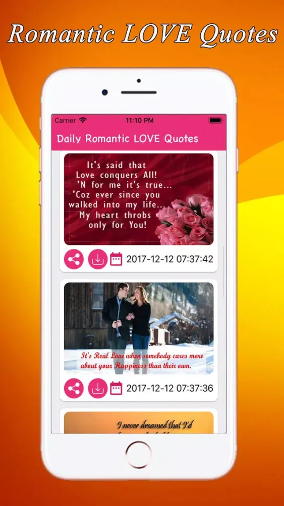 Daily Romantic LOVE Quotes سکرین شاٹس