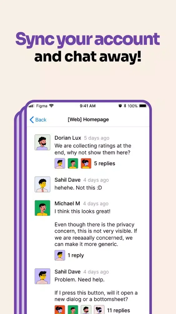 Tangkapan layar Figma Comments