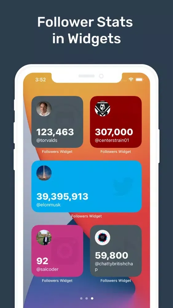 Captures d'écran de Social Followers Widget