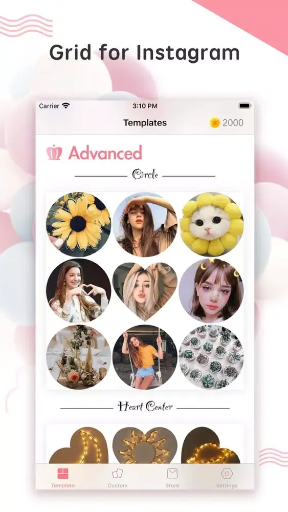 Tangkapan skrin Likes Grid for Instagram Post