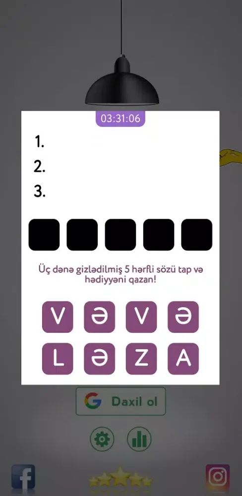 Screenshot di Axtar tap - söz oyunu