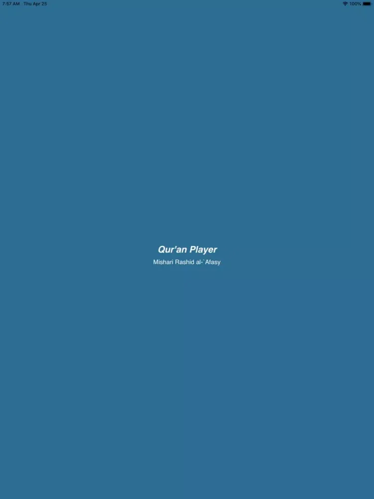 Zrzuty ekranu Quran Audio Player (Al Afasy) iPad 