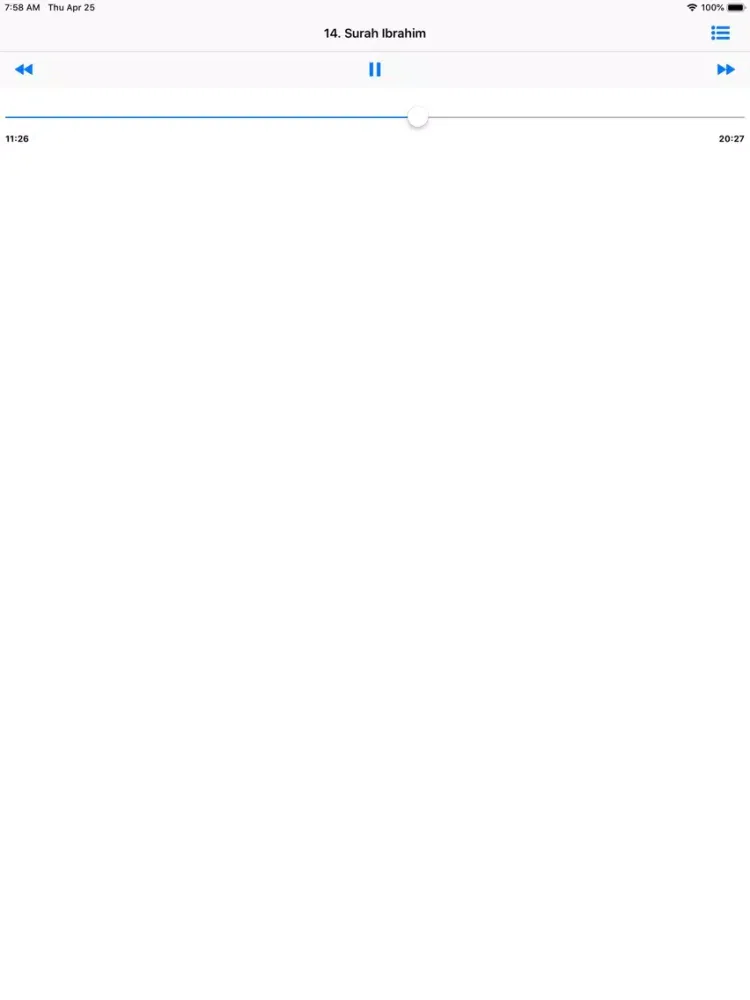 Zrzuty ekranu Quran Audio Player (Al Afasy) iPad 