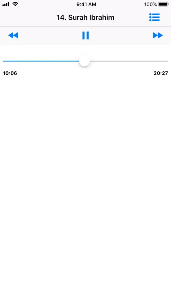 Zrzuty ekranu Quran Audio Player (Al Afasy)