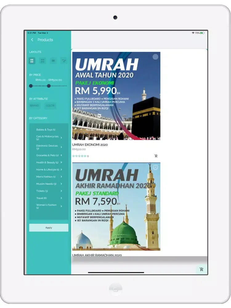 Скриншоты BazarKita iPad 