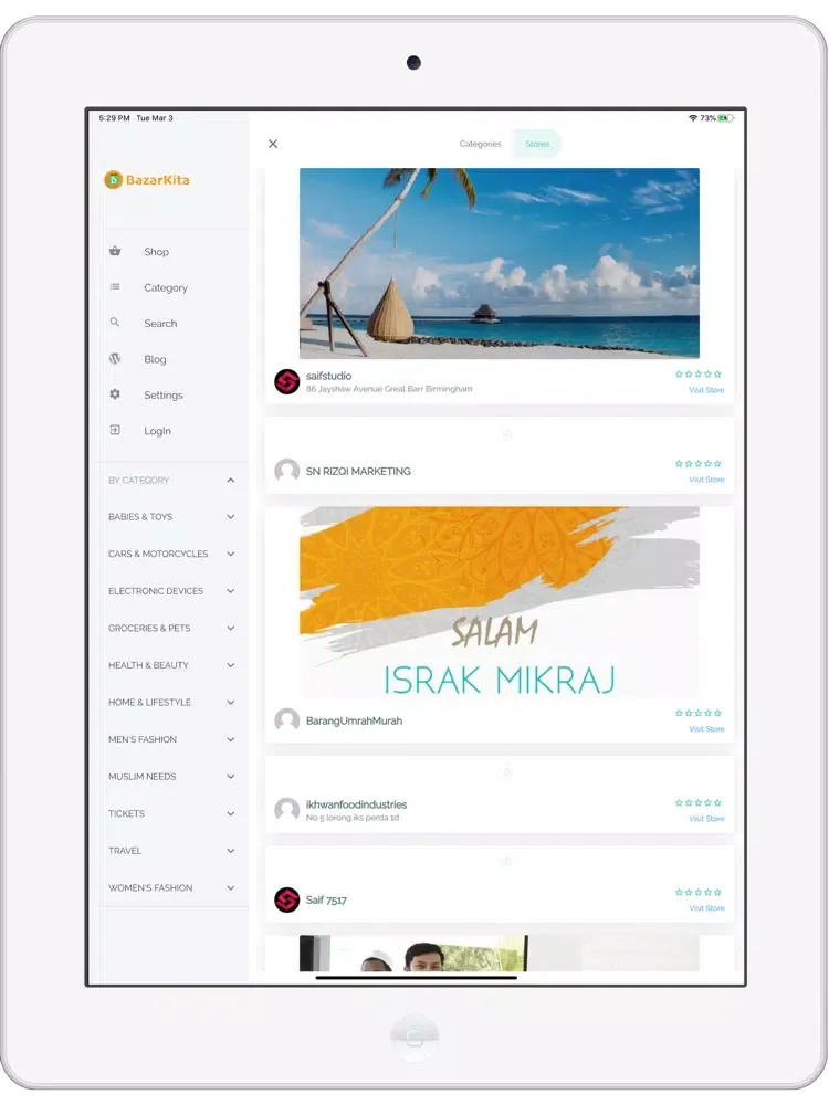 Скриншоты BazarKita iPad 