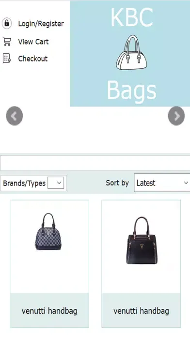 Captures d'écran de KBCBags