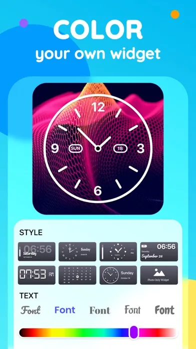 Tangkapan layar Custom Colorful Widget Maker