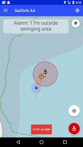 Screenshot di Anchor Alarm  - SailGrib AA