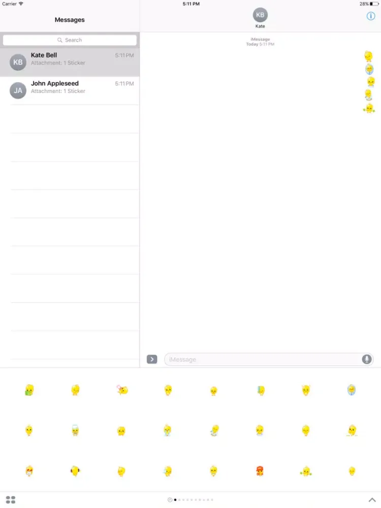 Animated Chick Stickers iPad  Screenshots