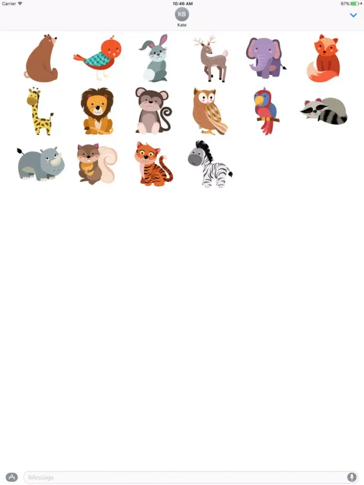 Скриншоты Cute Baby Animals Stickers iPad 