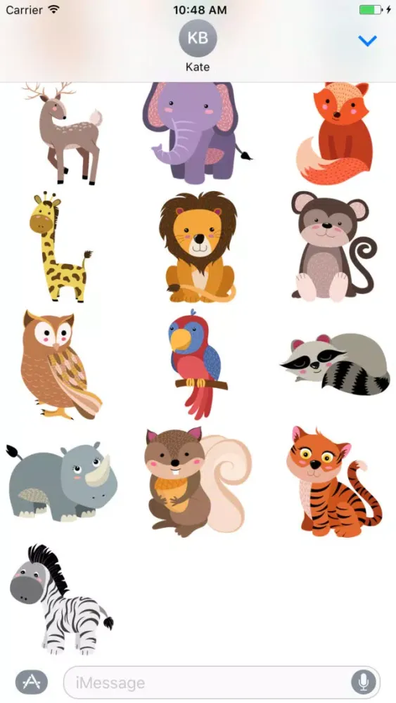 Скриншоты Cute Baby Animals Stickers