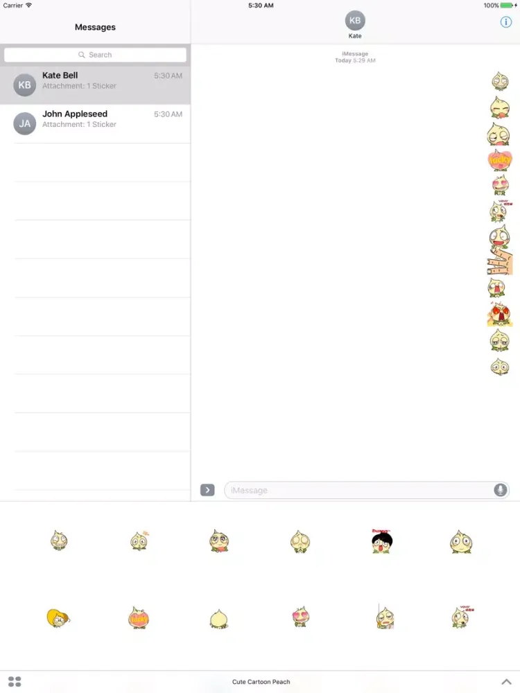 Screenshot di Cute Cartoon Peach iPad 