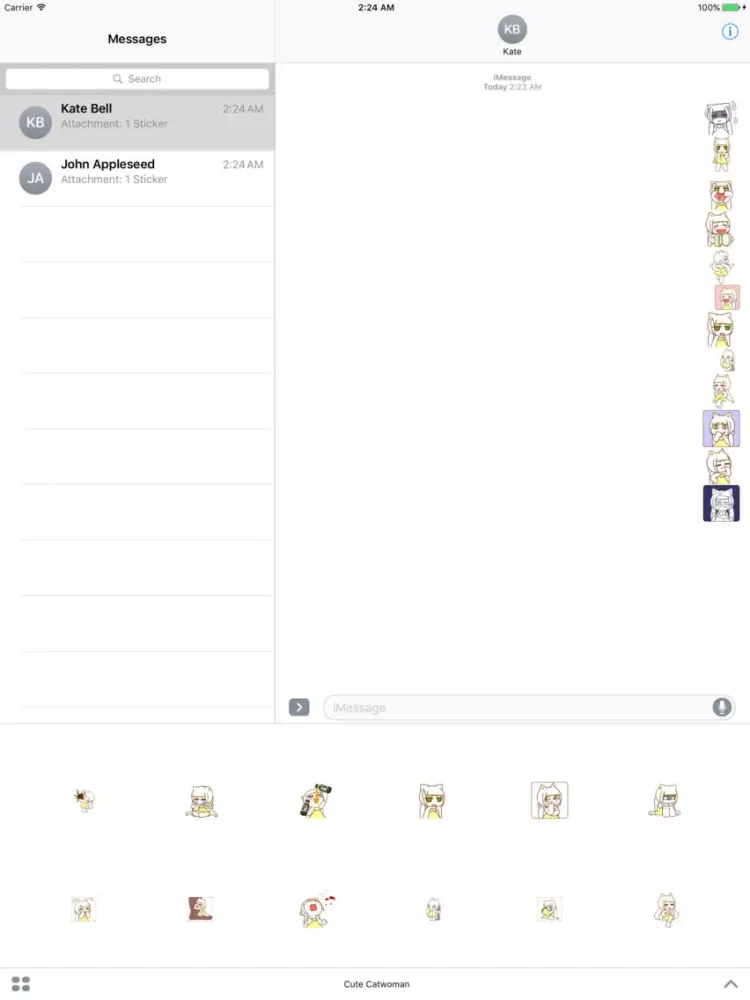 Cute Catwoman Stickers iPad  Screenshots