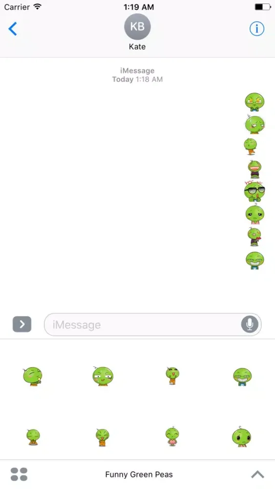 Tangkapan layar Funny Green Peas