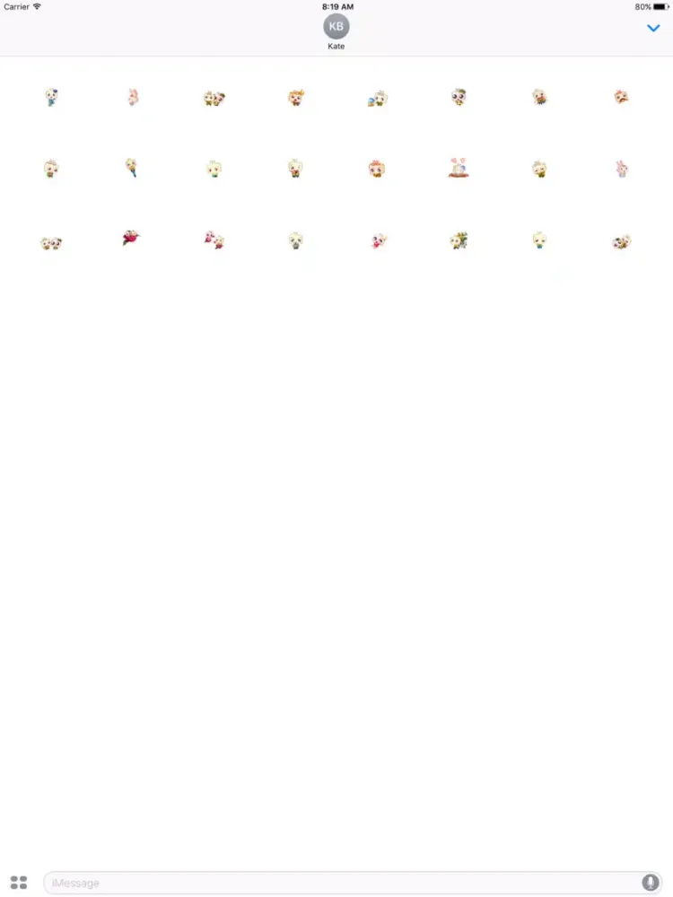 تصاویر Square Bunny Stickers iPad 
