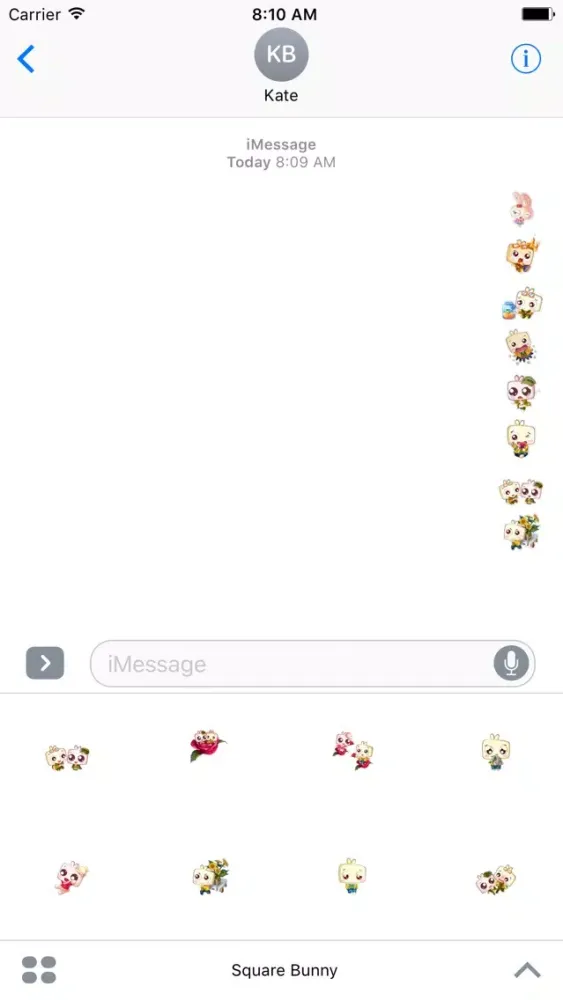 تصاویر Square Bunny Stickers