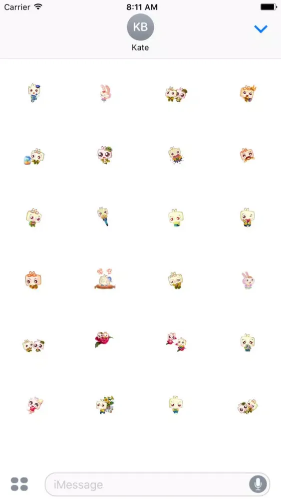 تصاویر Square Bunny Stickers
