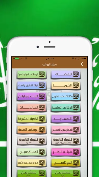 Tangkapan layar سلم رواتب السعودية الشامل