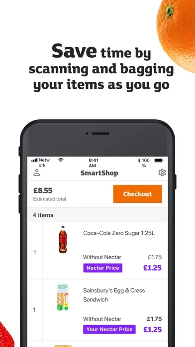 Tangkapan skrin Sainsbury's SmartShop