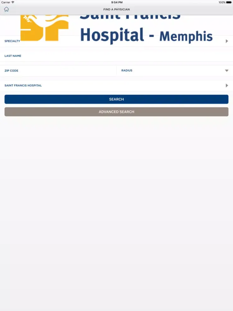 Скриншоты Saint Francis Hospital - Memphis iPad 